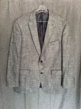 Cremieux Blazer Men’s 44R Gray Tweed Sports Coat Corpcore Career Preppy Classic